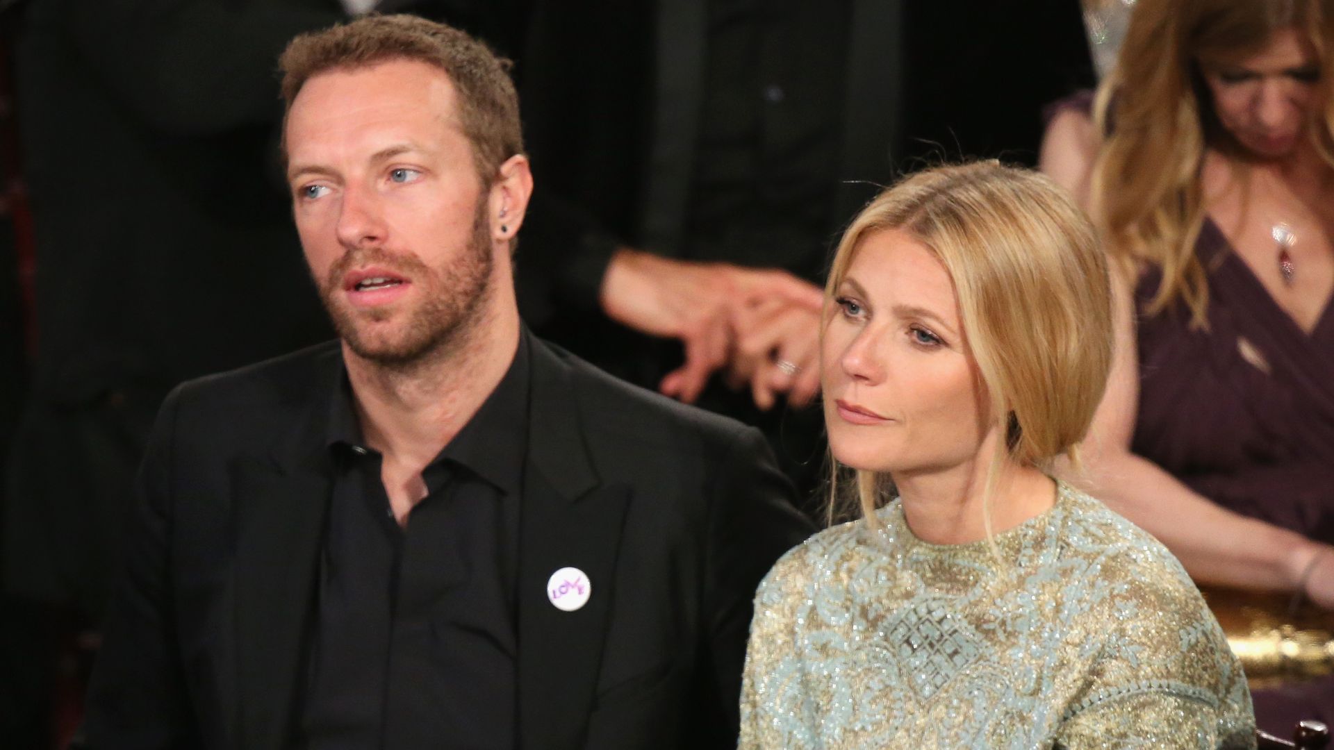 BEVERLY HILLS, CA - JANUARY 12:  71st ANNUAL GOLDEN GLOBE AWARDS -- Pictured: (l-r) Singer Chris Martin and actress Gwyneth Paltrow at the 71st Annual Golden Globe Awards held at the Beverly Hilton Hotel on January 12, 2014 --  (Photo by Christopher Polk/NBC/NBCU Photo Bank/NBC)