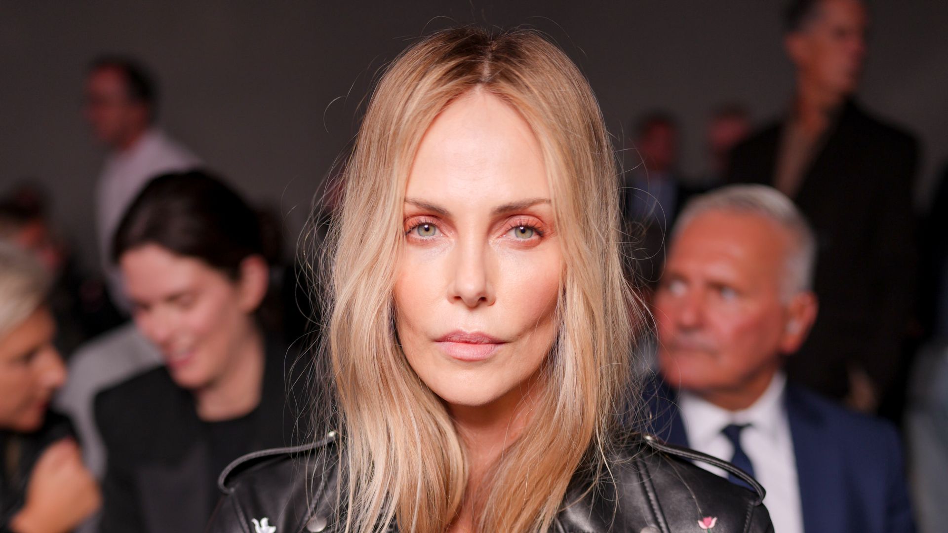 Charlize Theron at the Christian Dior fashion show as part of Spring/Summer 2026 Paris Fashion Week held at Les Tuileries on October 01, 2025 in Paris, France